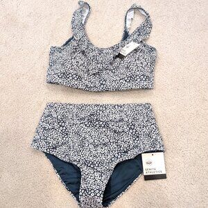 Senita NWT swim set, L ruffle top, M high waisted bottoms